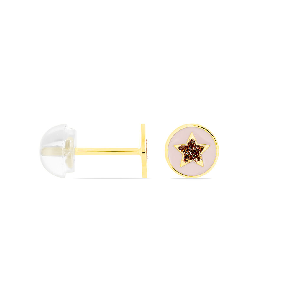 Boucles D'oreilles Puces Christelle Etoile Or Jaune