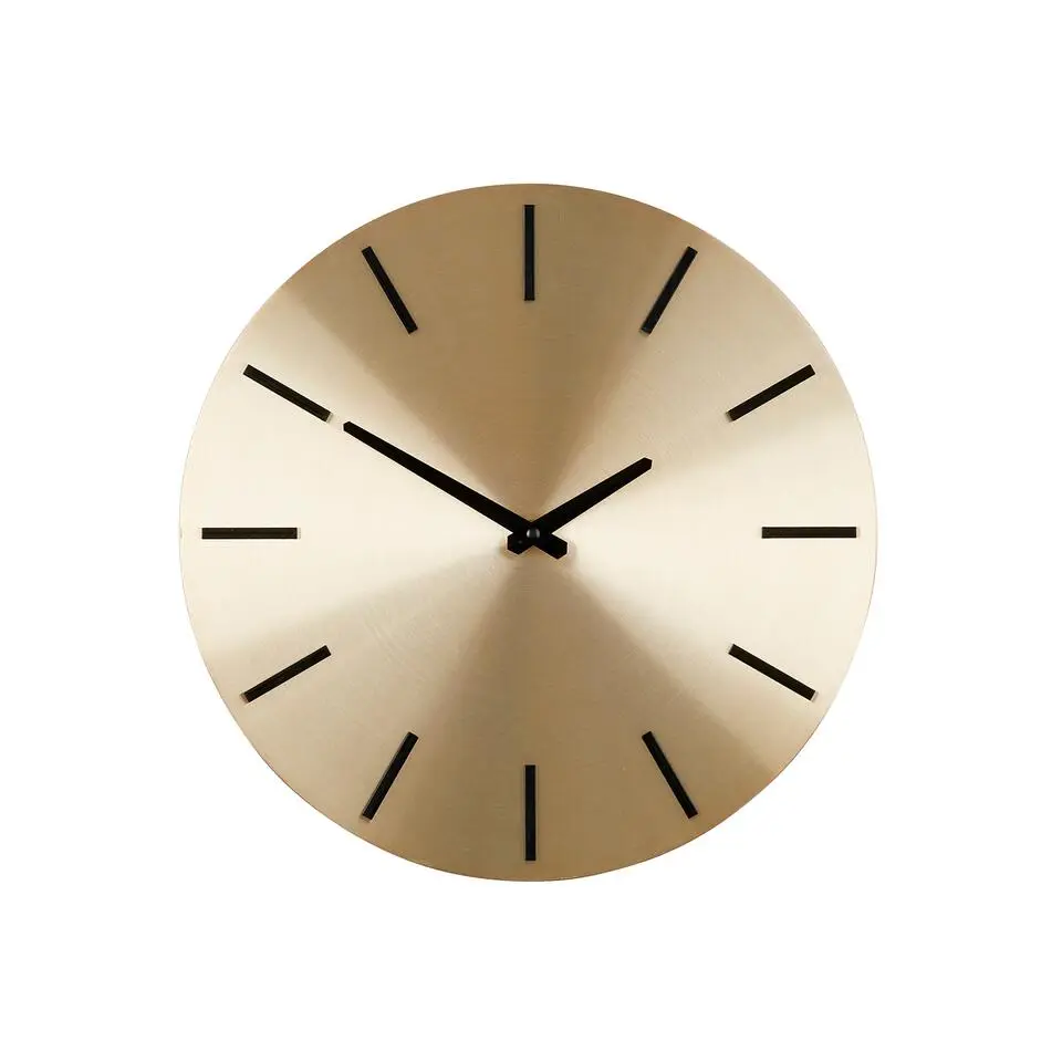 Mica Decorations Brixen Wandklok - Ø35,5 cm - Goud