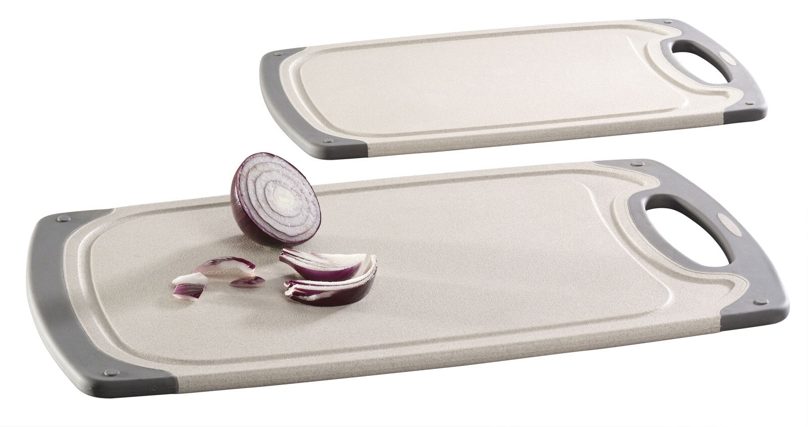casaNOVA Schneidbrett 40 x 24 cm grau/ weiß