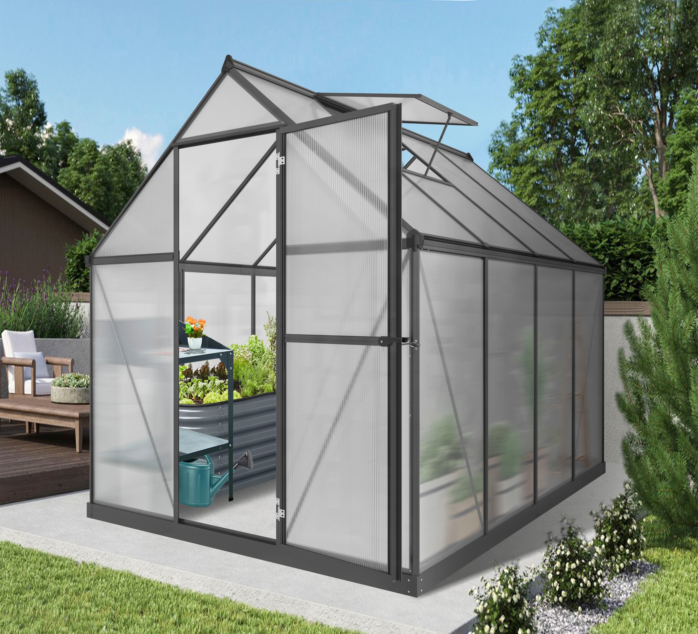 KONIFERA Gewächshaus mit Fundamentrahmen