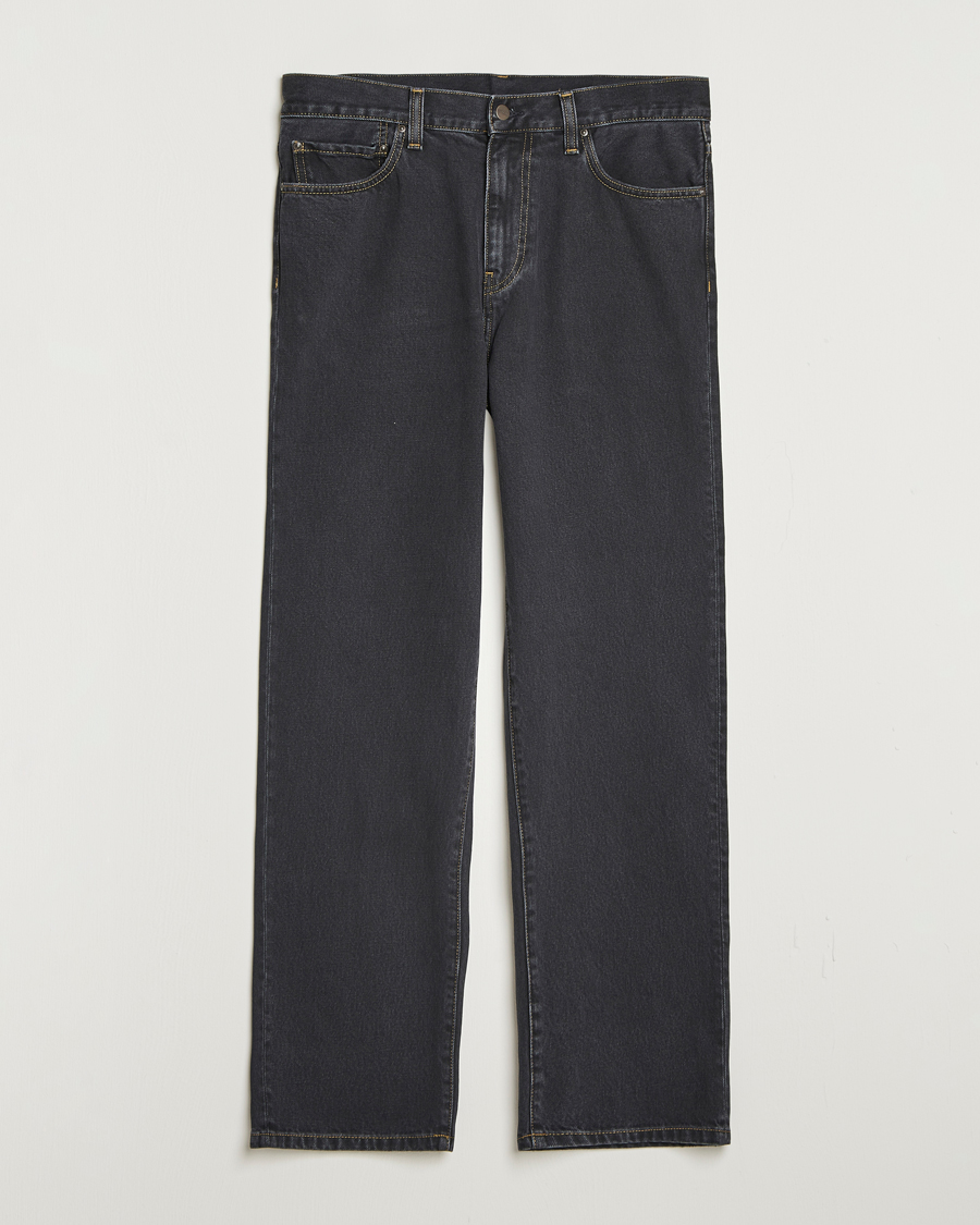 Carhartt WIP Aaron Pant Smith Denim Black Stone Wash