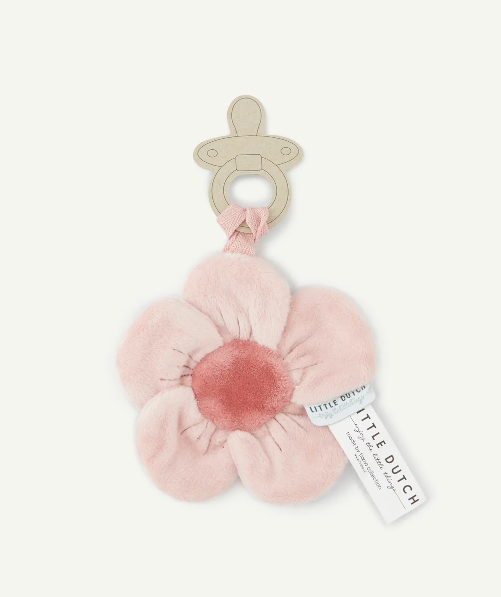 LITTLE DUTCHATTACHE TÉTINE DOUDOU FLEUR ROSE