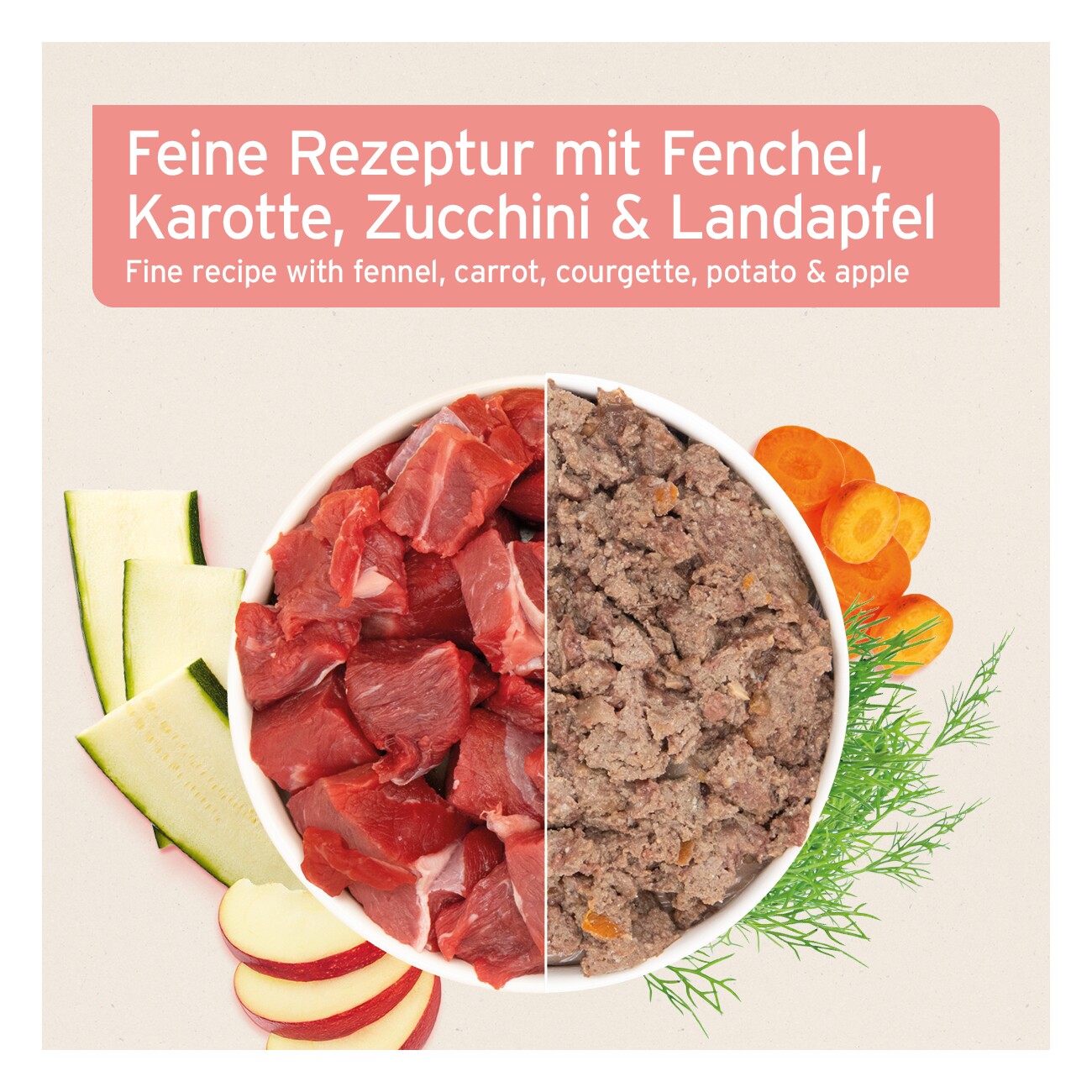 AniForte Nassfutter Rind mit Karotte 6x400 g
