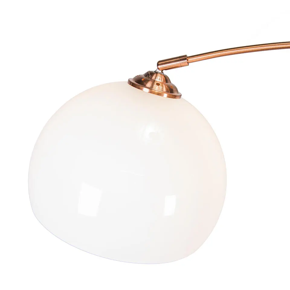 Qazqa booglampen arc-basic bruin e27
