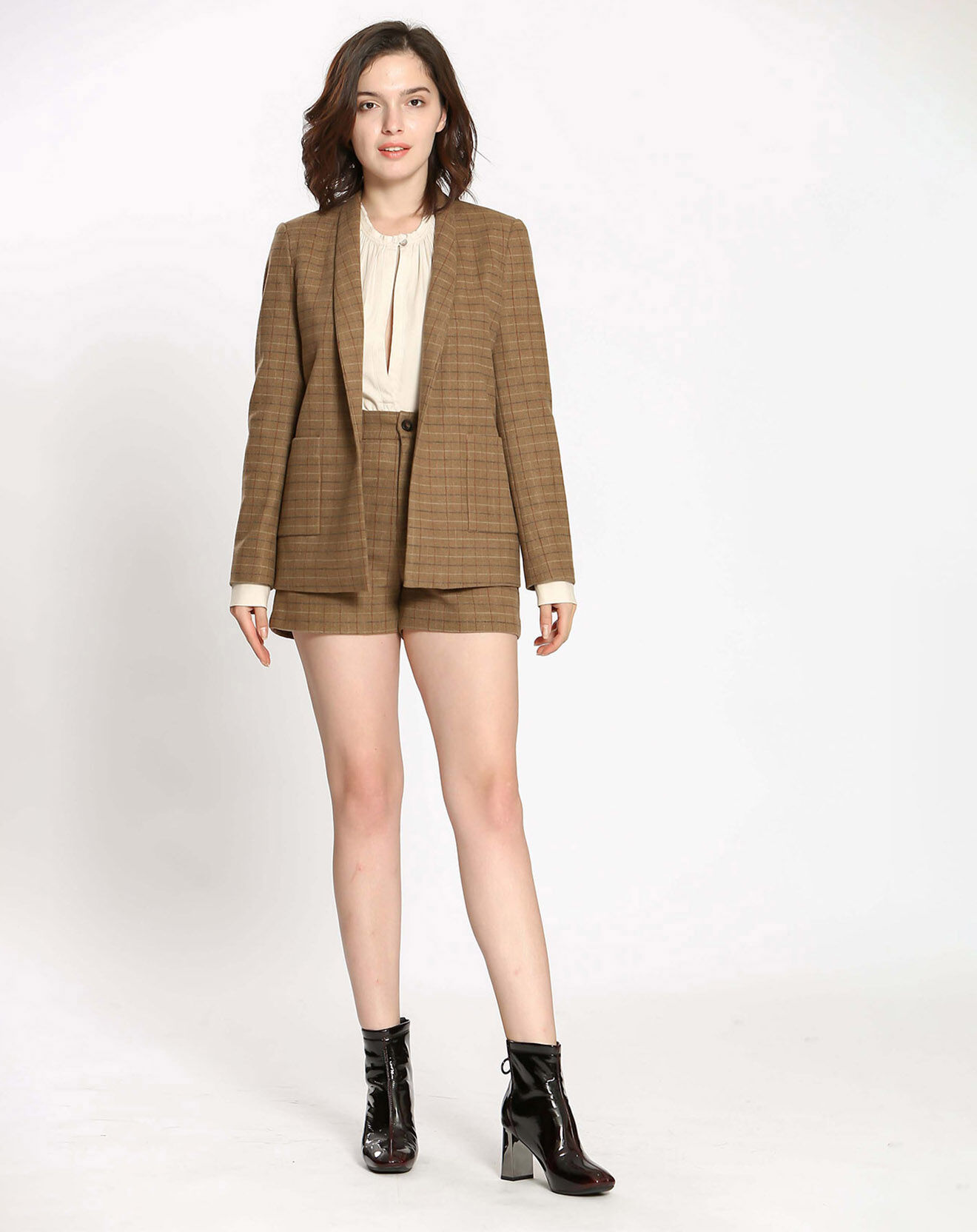 See u Soon Short en Laine mélangée Elena beige