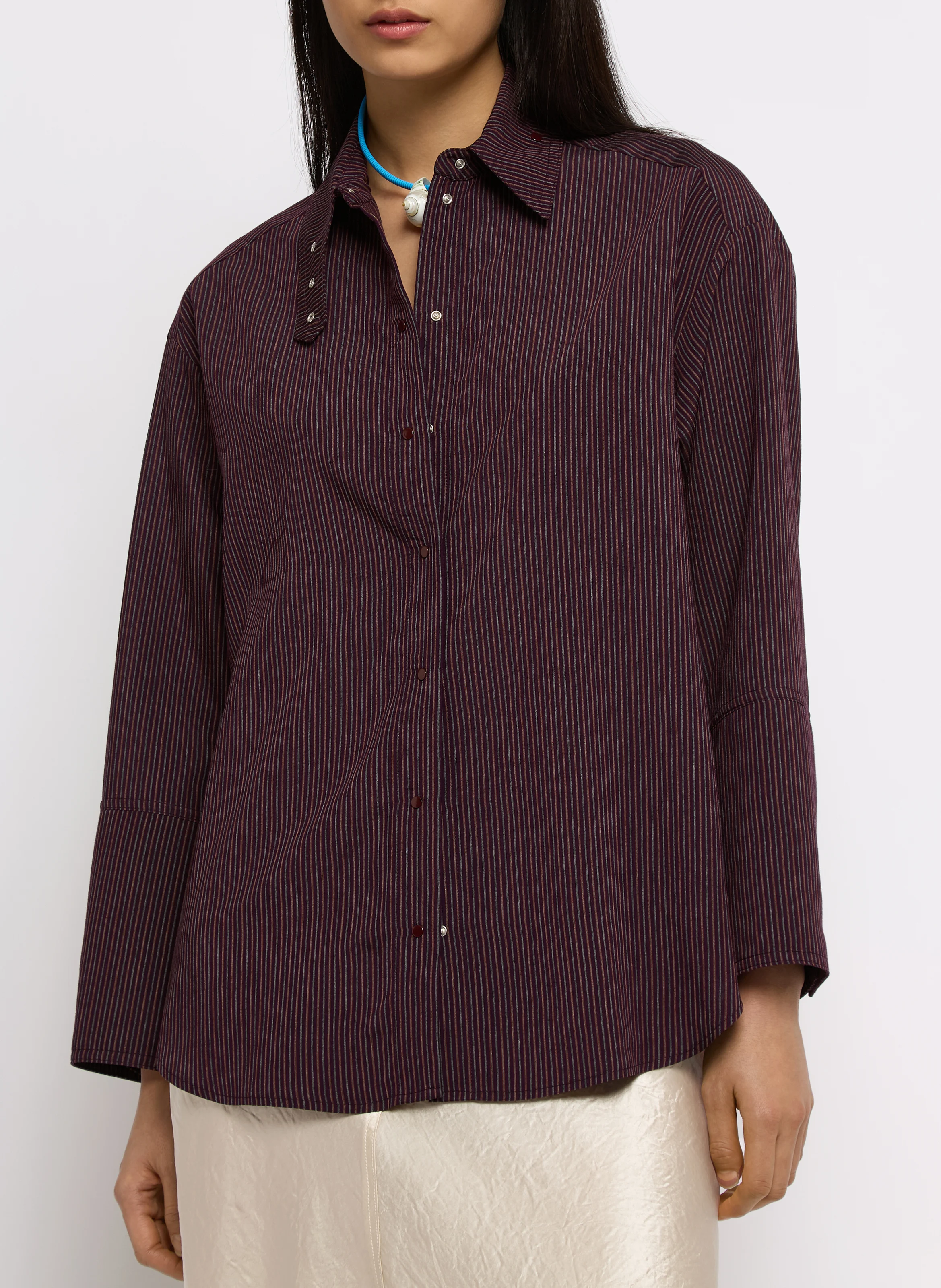 ALLY - Chemise ample col classique | Rouge