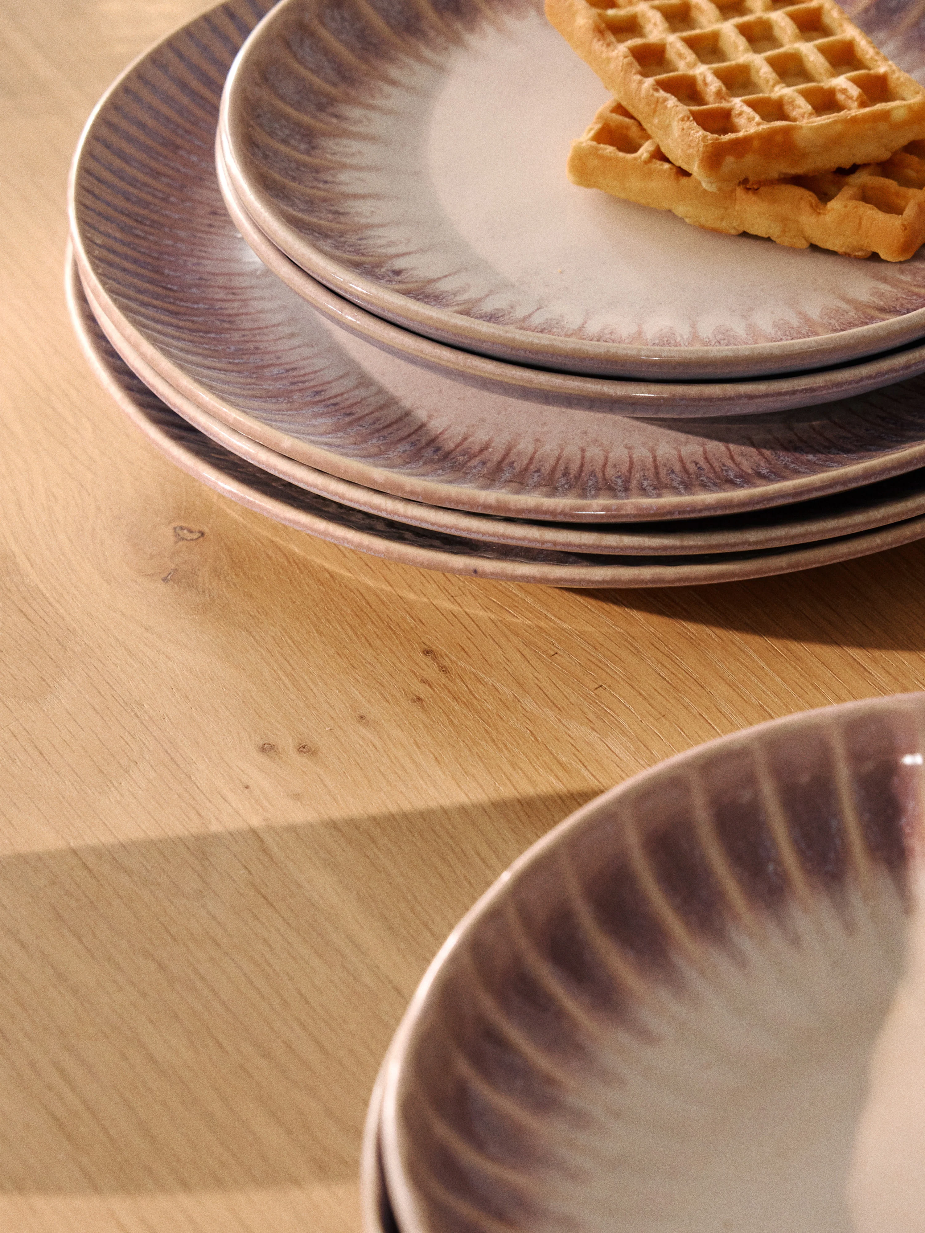 Handgemaakte dinerborden Vinci met reactief glazuur, 4 stuks