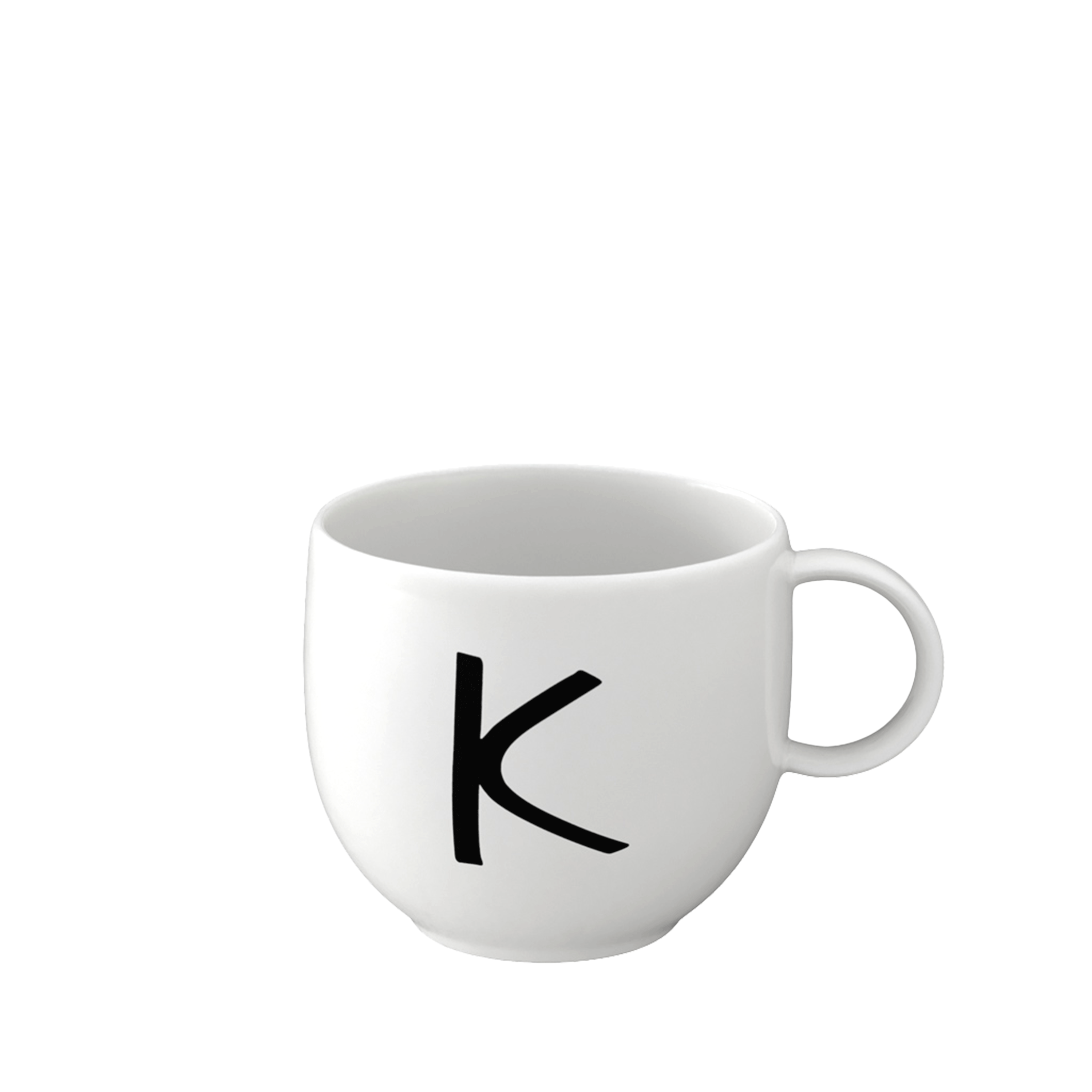 Letters Mug White, 9.9 oz, Premium Porcelain