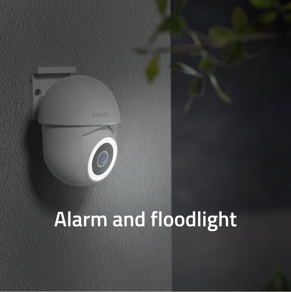 Hombli - Smart Pan & Tilt Cam (indendørs/udendørs), Hvid