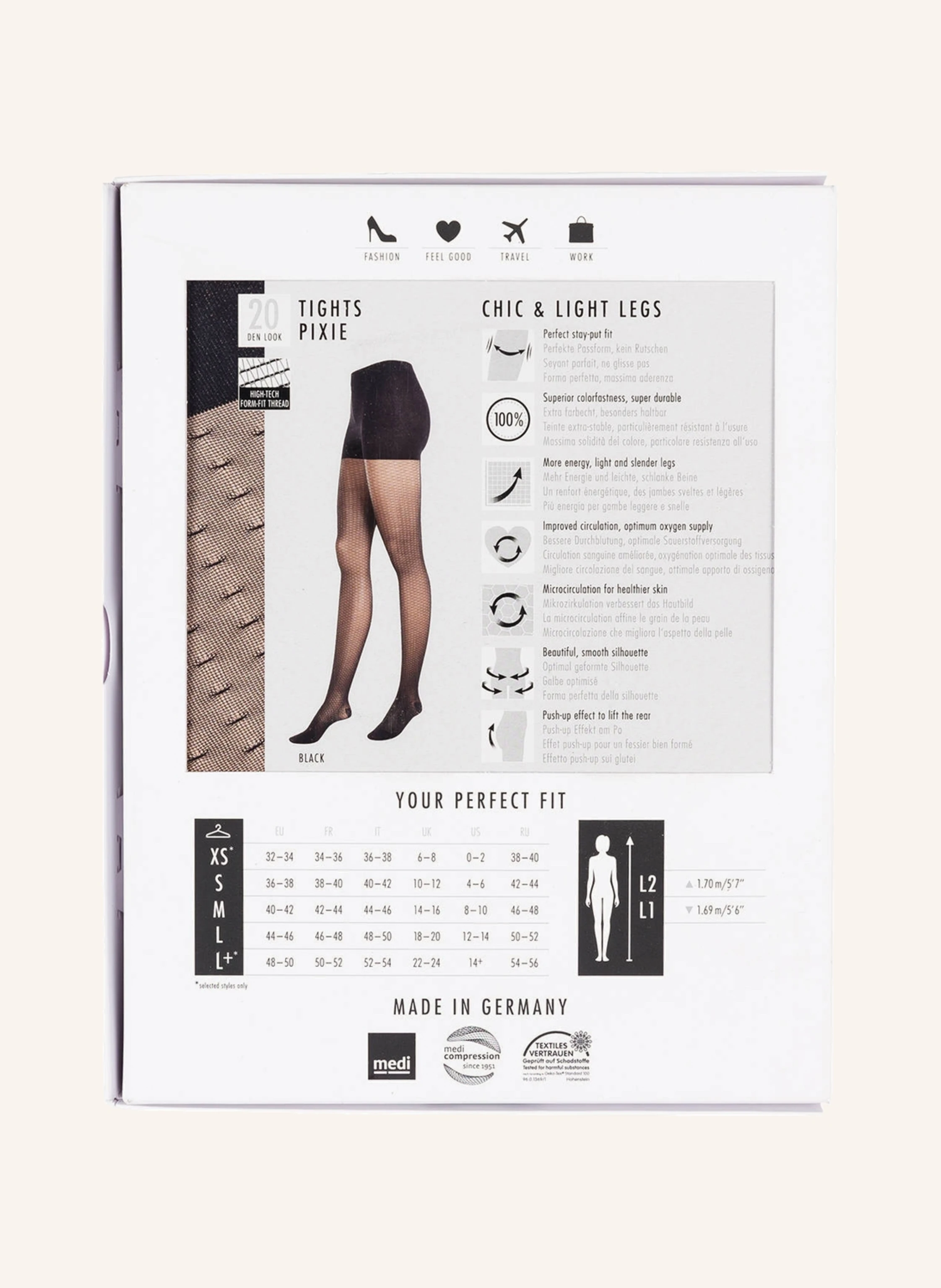 ITEM m6 Feinstrumpfhose PIXIE mit Push-up-Effekt