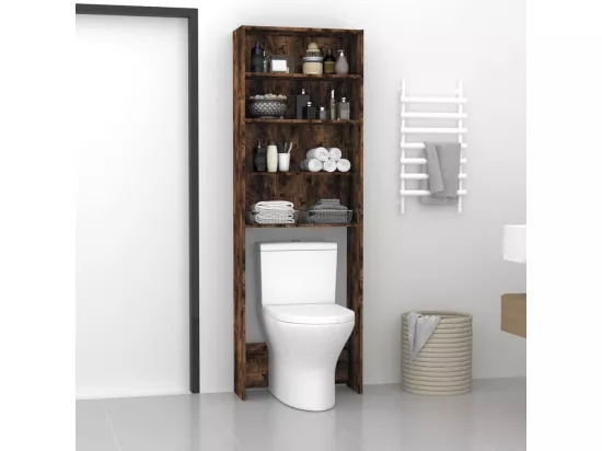 Meuble pour machine à laver Chêne fumé 64x24x190 cm