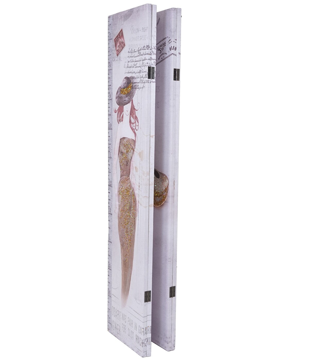 Foto-Paravent Retro, Raumteiler Trennwand, Glitzer Retro Fashion MVG-zertifiziert ~ 180x160cm