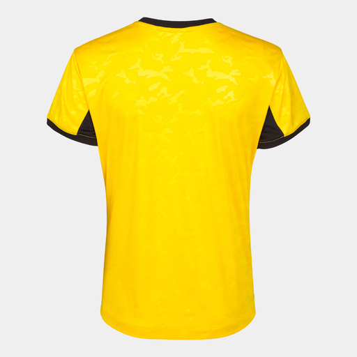 Camiseta Joma Toletum II preta e amarela de manga curta