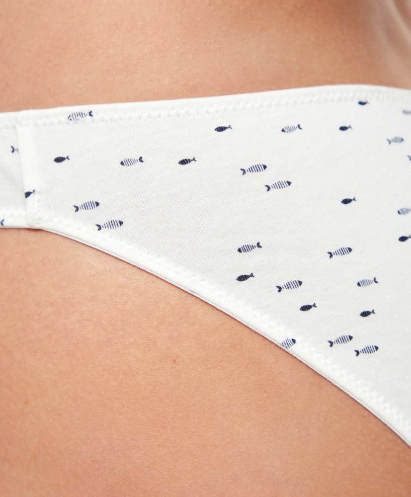 7 calcinhas clássicas de algodão estampado