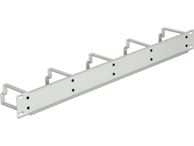 Delock Kabelführungspanel mit 5 Bügeln , Grau Delock 19″ Kabelmanagement Panel grau
