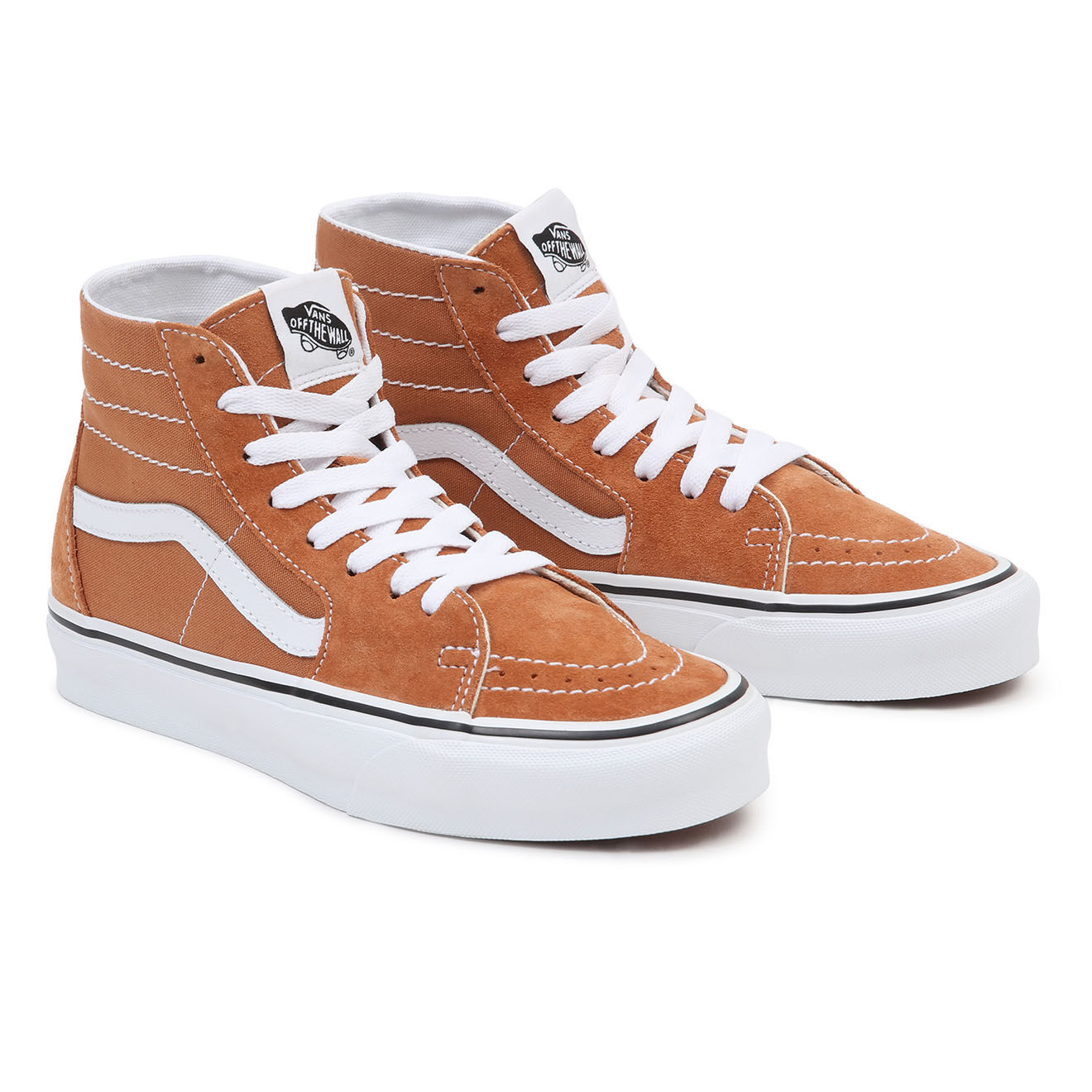 Vans Sneakers en Cuir & Textile SK8-Hi Tapered cognac