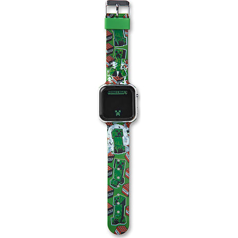 Minecraft børne LED armbåndsur str. onesize - grøn