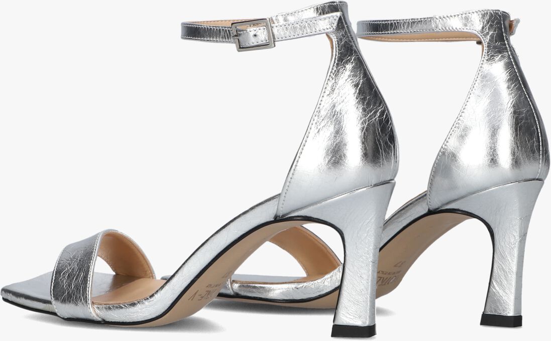 zilveren notre-v sandalen met hak 86605