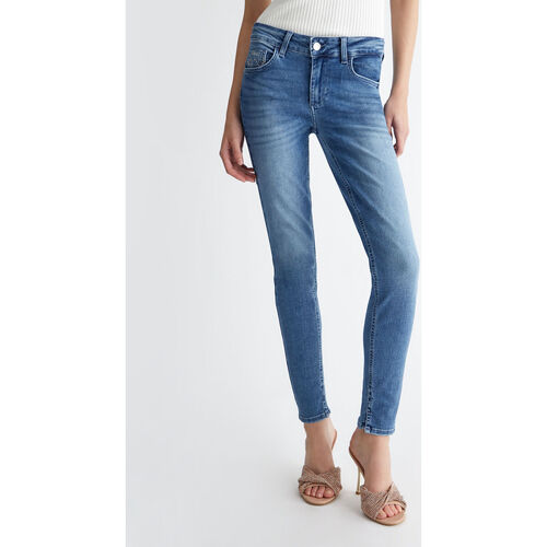 Liu Jo - Pantalón pitillo Bottom Up Azul