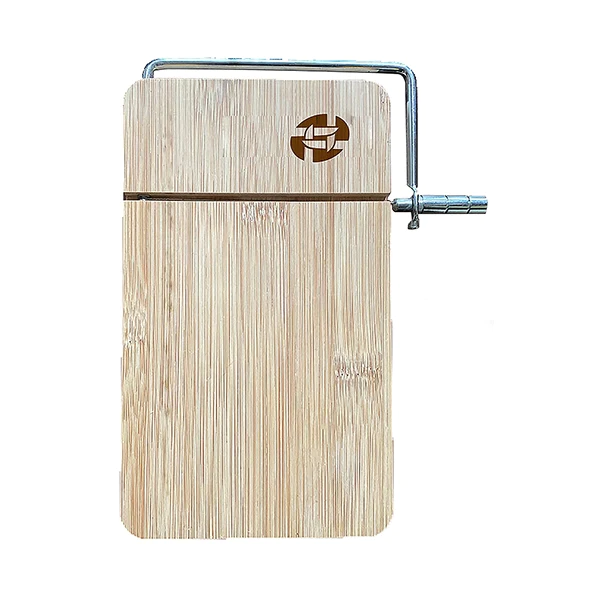 Plateau à foie gras en bambou avec lyre intégrée acier inoxydable Prad