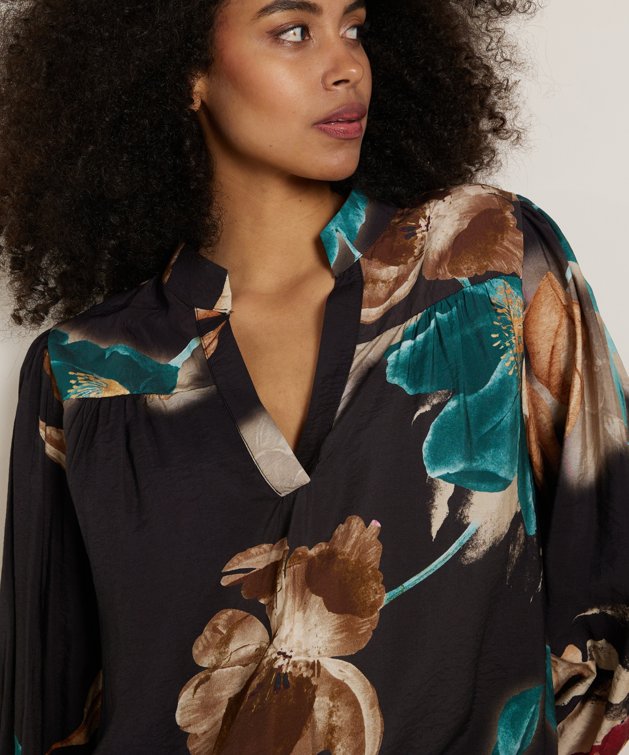 top met bloemenprint