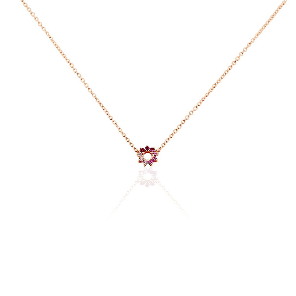 Collier Pavel Argent Rose Oxyde De Zirconium
