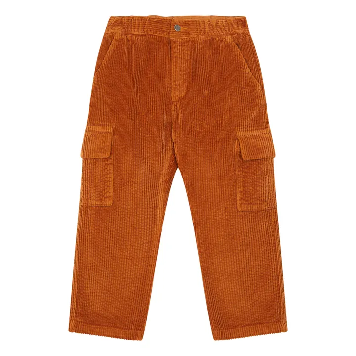 SMALLABLE BASICS Pantalon Cargo Garçon Velours Cotelé | Noisette