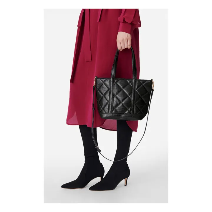 Vanessa Bruno Cabas Small Matelassé Cuir Froissé | Noir