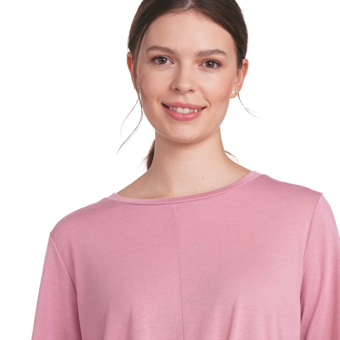 Gina Sports Damen Yoga-T-Shirt mit Knotendetail rosa