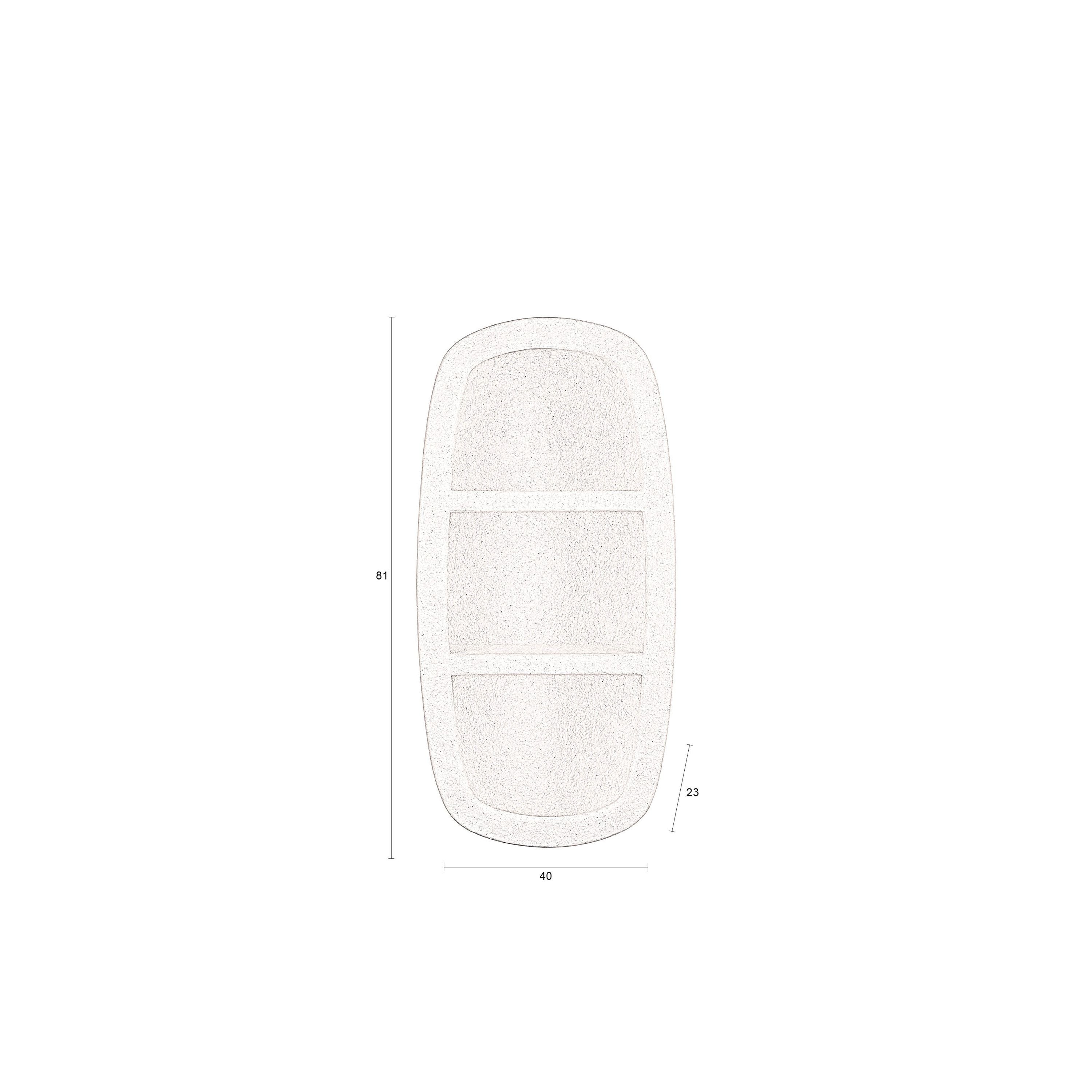 Dutchbone Veda Wandkast - Gerecyled Marmer - Beige - 2 Planken