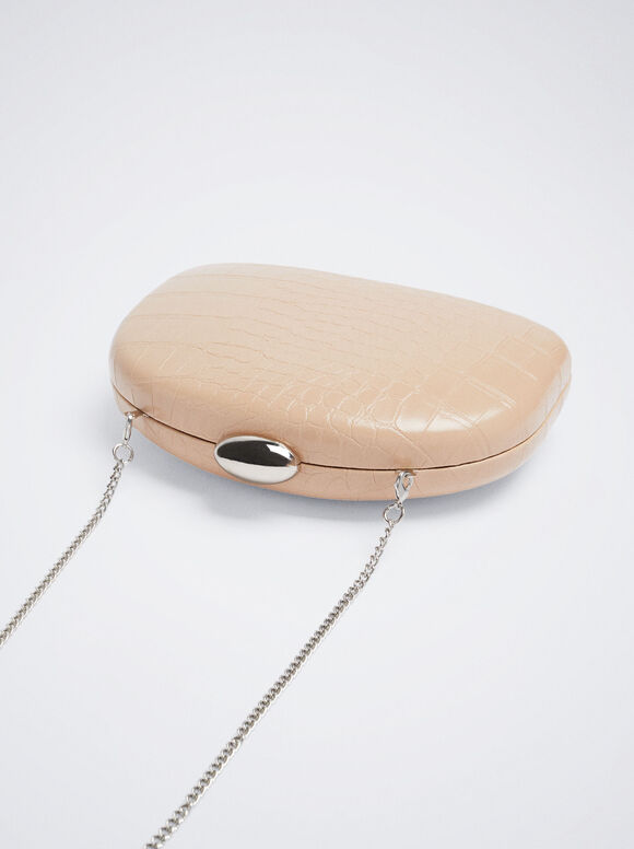Clutch de festa com estampa animal - Rosa