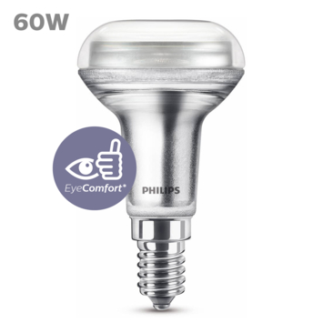 Philips LED reflector E14 60W dimbaar