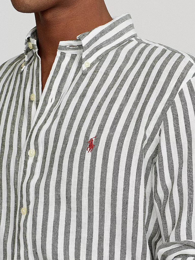 POLO RALPH LAUREN Leinenhemd Custom Fit  olive