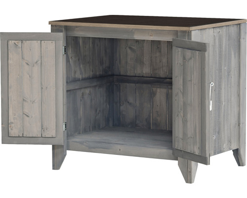 Tuinkast/buitenkeuken Konsta type 559 dressoir incl. 2 deuren 80 x 60 x 73 cm lichtgrijs