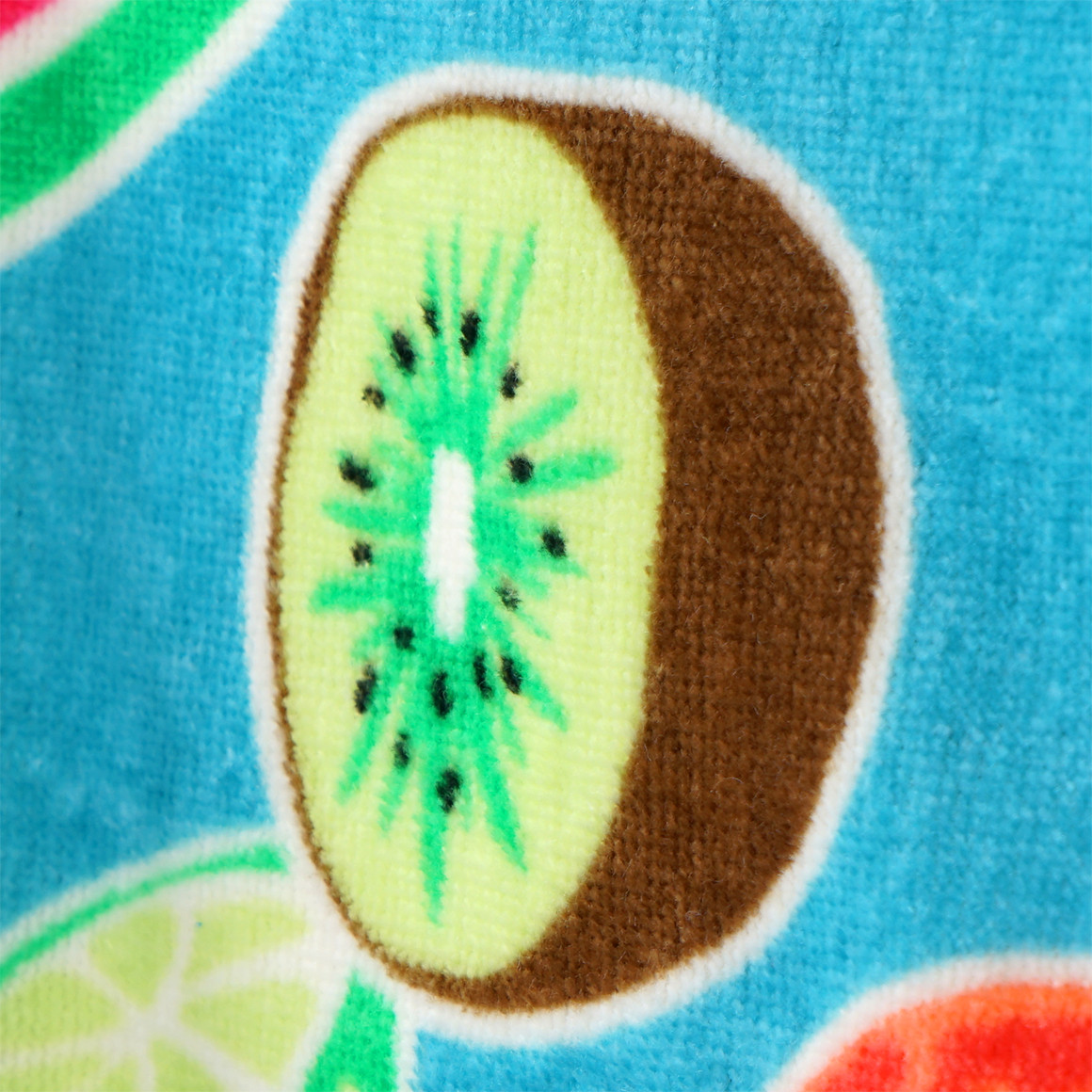 Famy Kinder Badeponcho mit Allover-Print helltürkis
