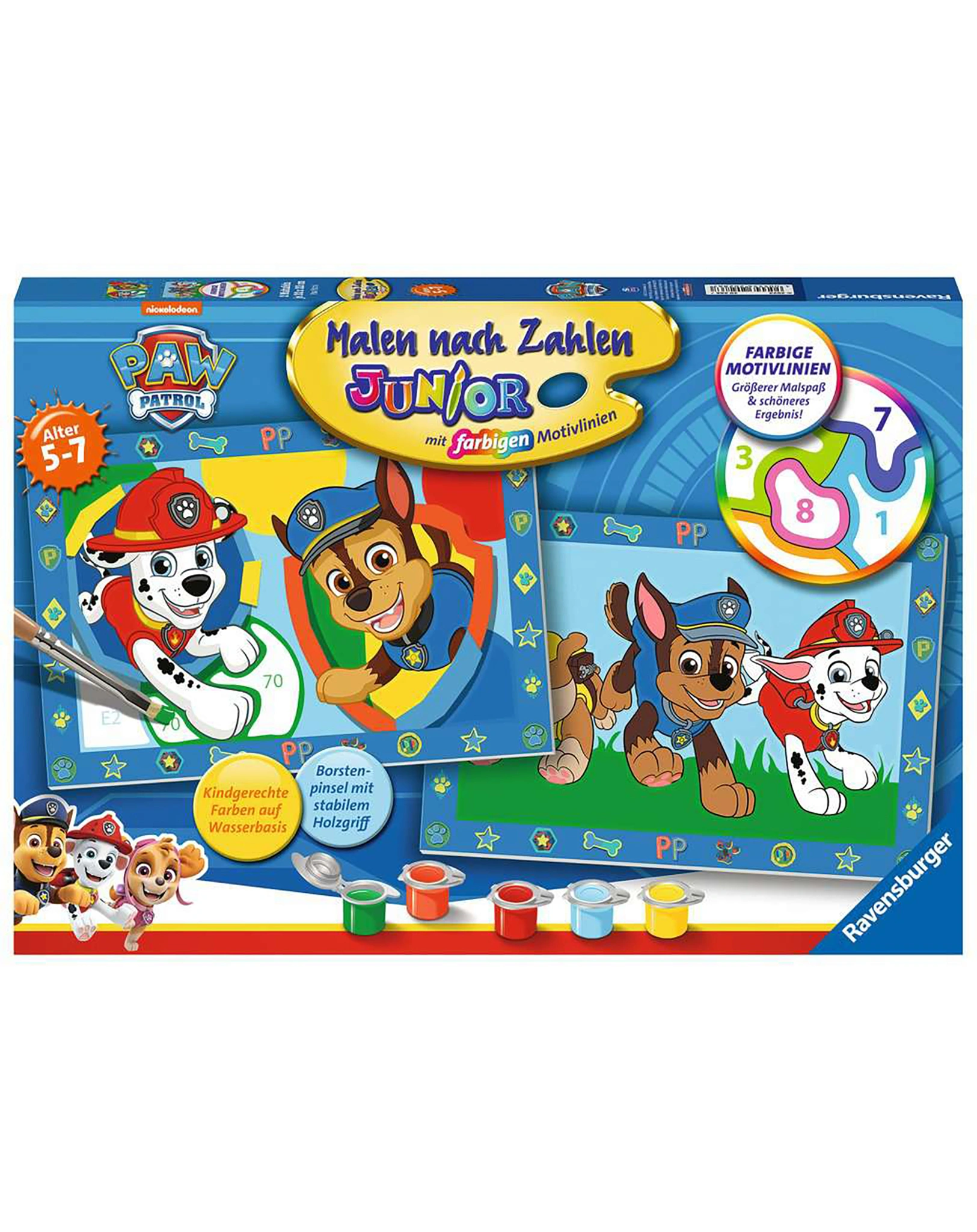 Mal-Set MALEN NACH ZAHLEN  PAW PATROL in bunt