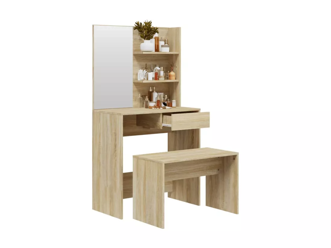 Ensemble de coiffeuse Chêne Sonoma 74,5x40x141 cm