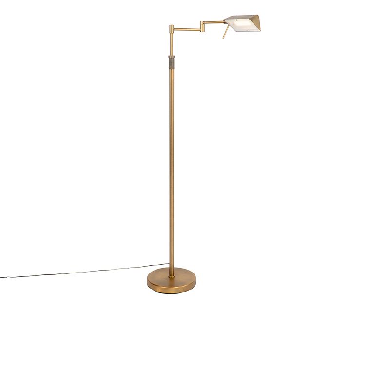 Design vloerlamp brons incl. LED met touch dimmer - Notia