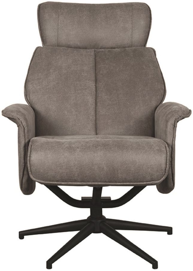 Relaxfauteuil Taupe Micro Suede CH-73.017 Verdal B77 x D79 x H109 cm