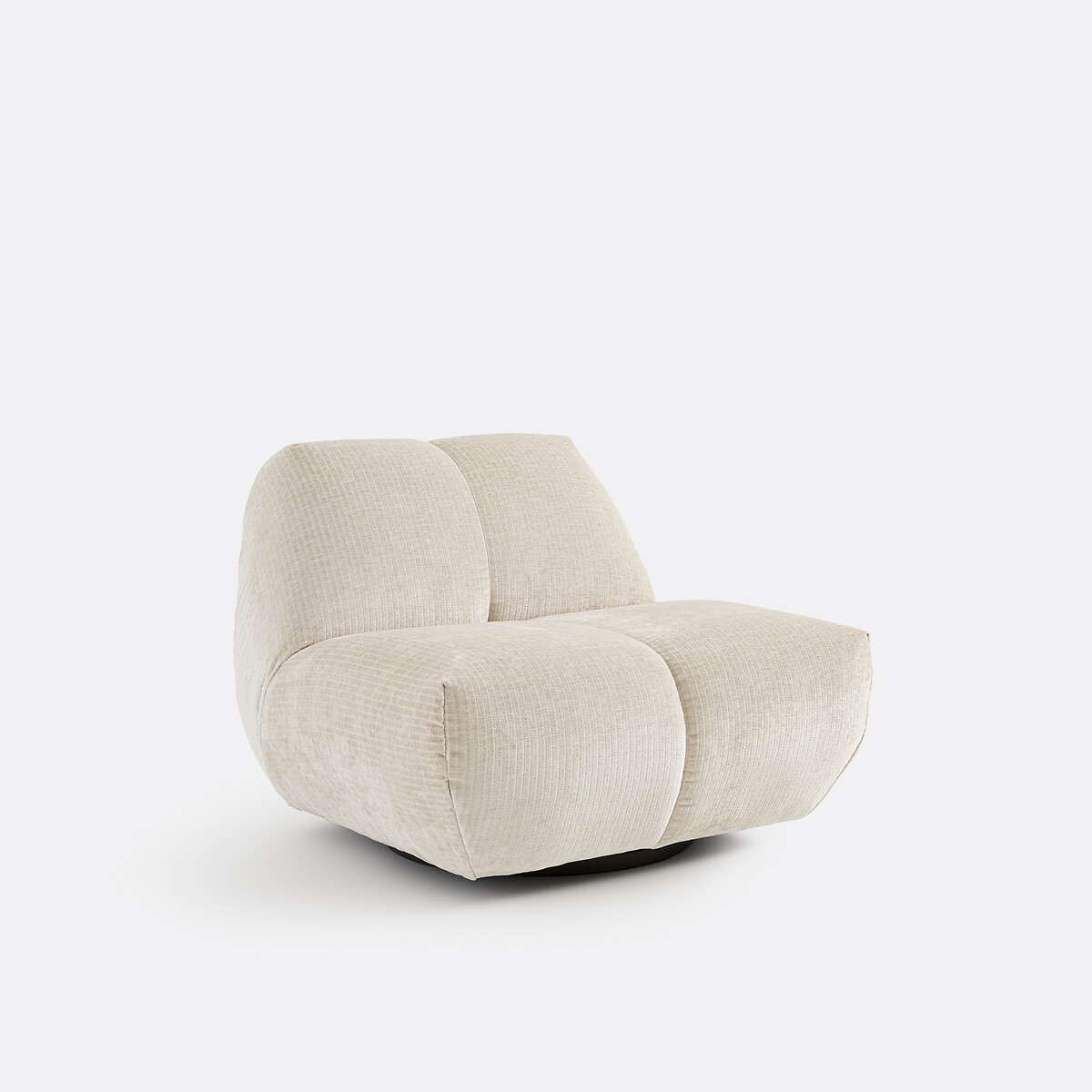 LA REDOUTE INTERIEURS<br>Draaibare fauteuil, vintage ribfluweel, Nuria