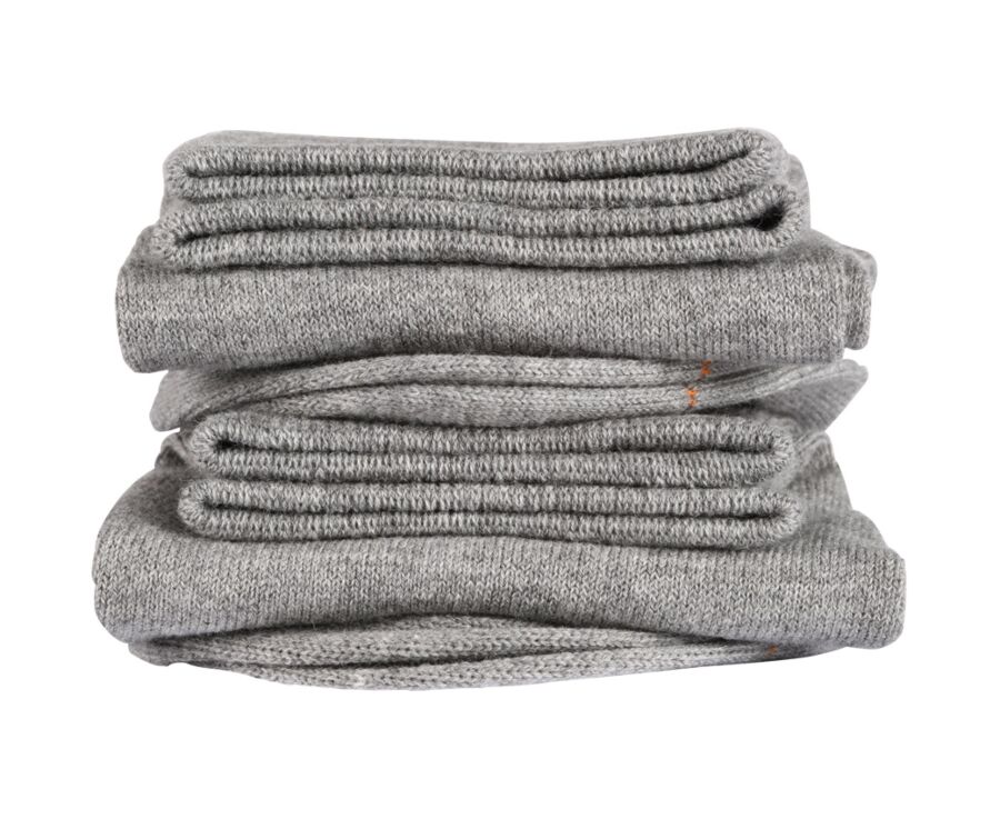 Chaussettes homme fines coton Gris Clair Chiné