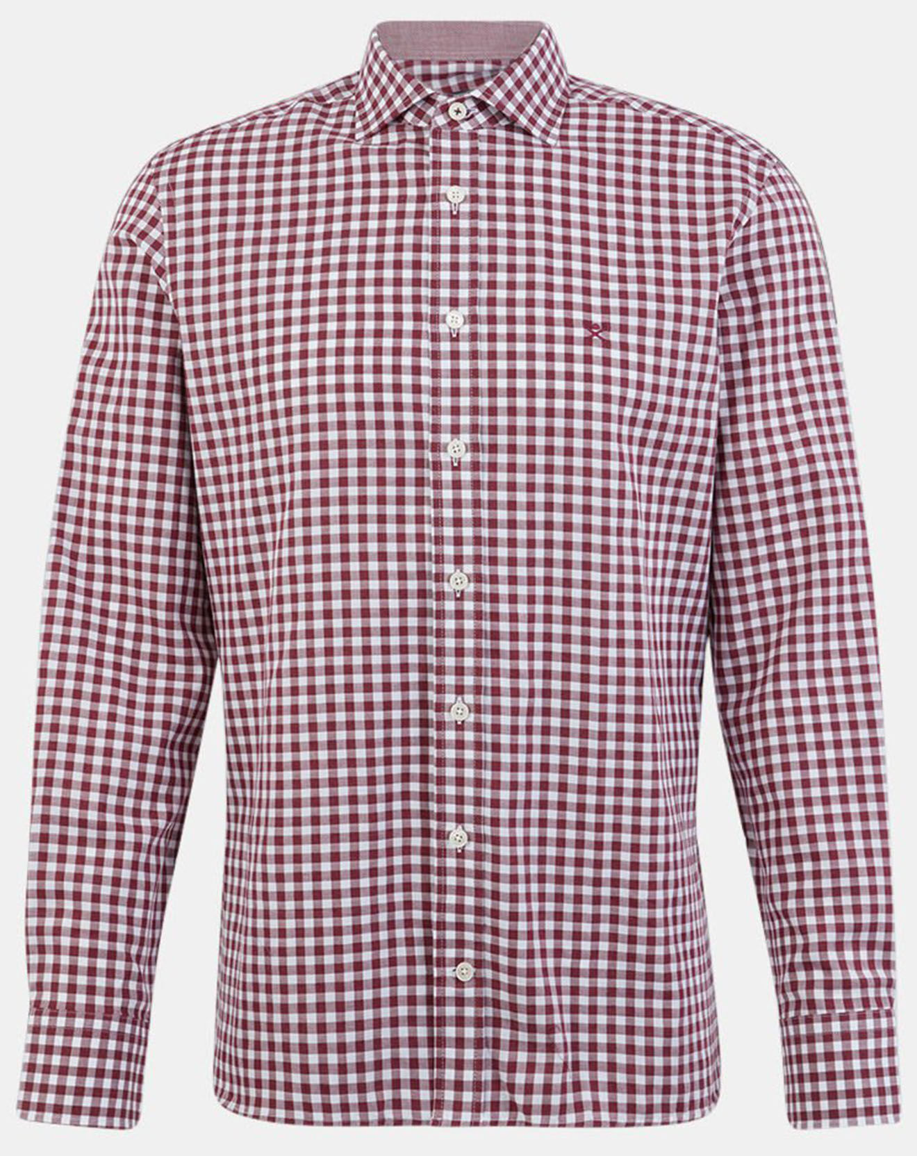 Hackett London Chemise Slim Fit à imprimé vichy rouge/blanc