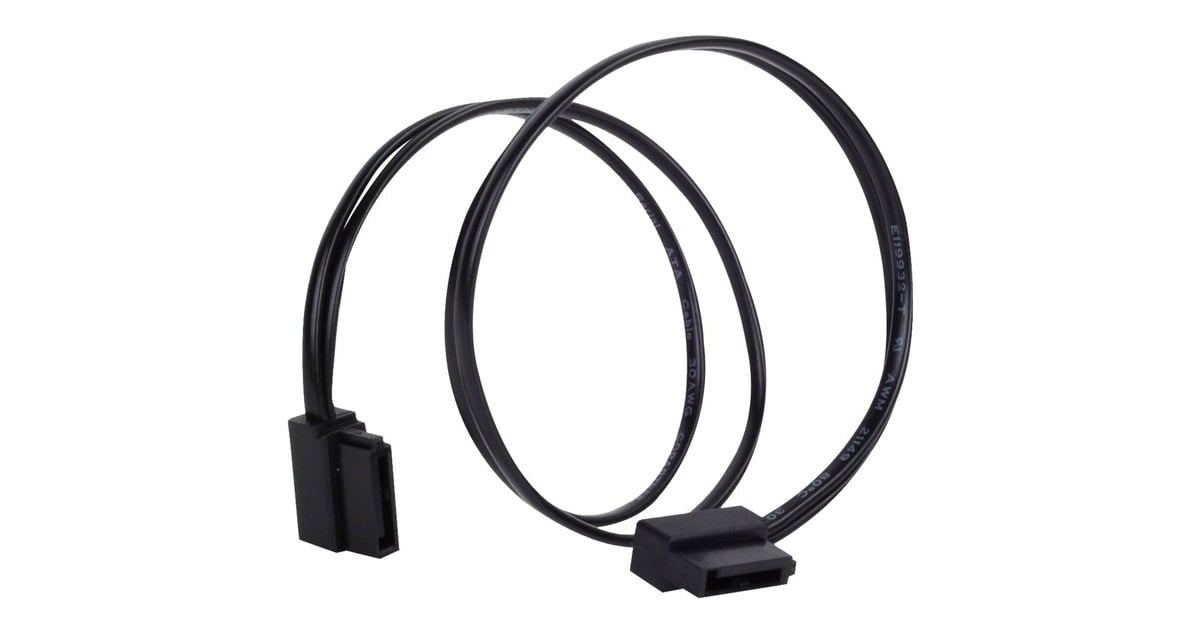 SilverStoneSATA III Kabel 30cm  (Zwart, 6Gb/s, Low Profile Connector, CP11B-300)