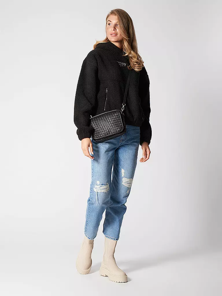 LES VISIONNAIRES Ledertasche - Umhängetasche EMILY WEAVE  schwarz