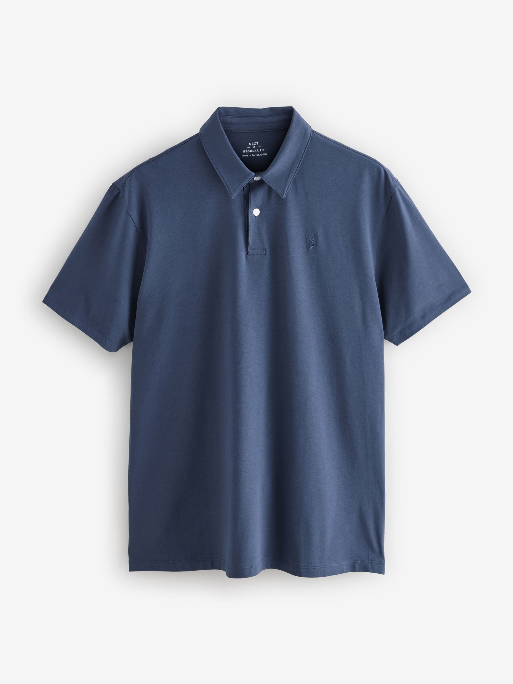 Blauw geo/blauw vlak - Normale Pasvorm - Set van 5 jersey poloshirts met korte mouwen
