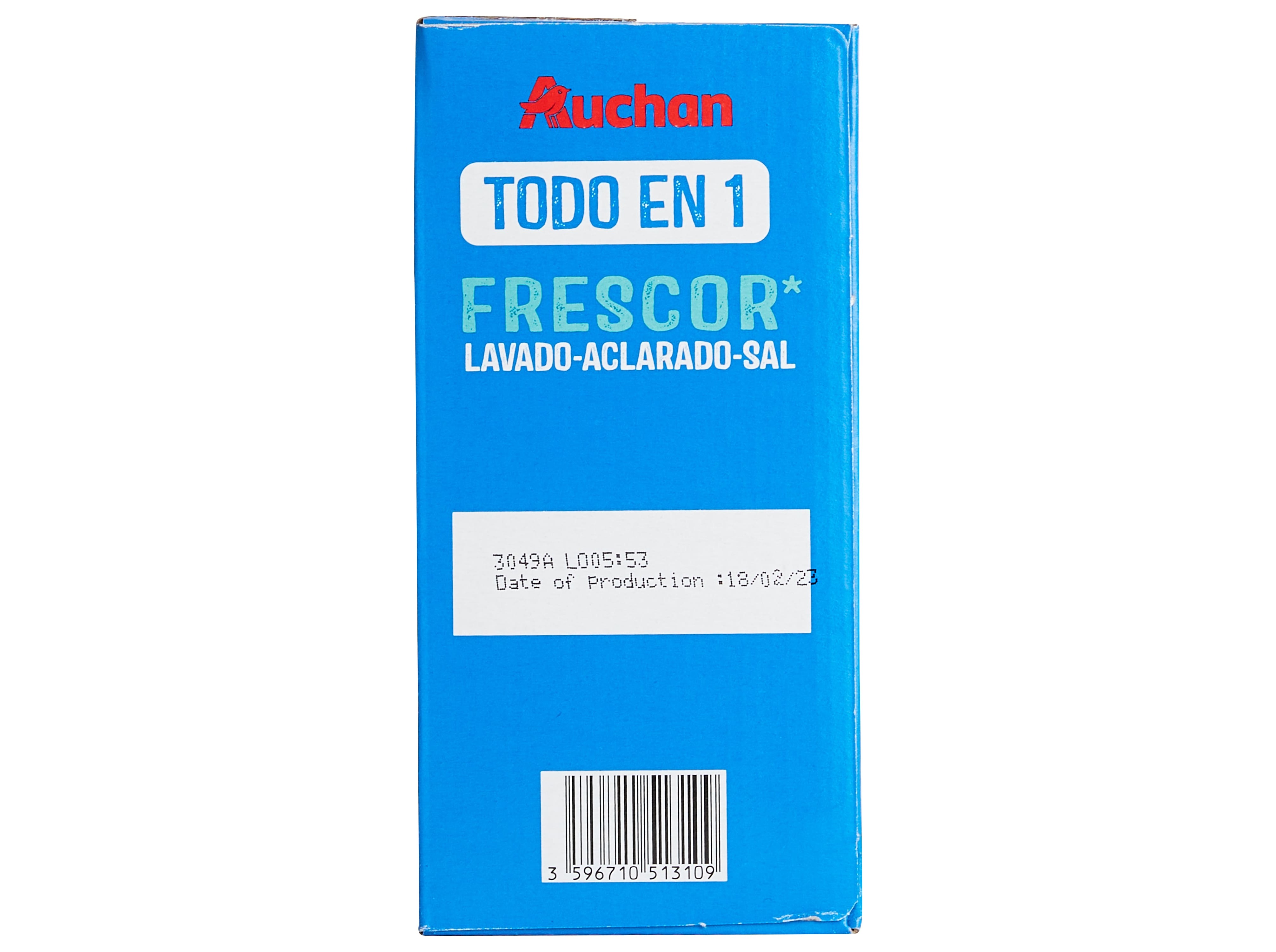 DETERGENTE AUCHAN MÁQUINA LOIÇA PASTILHA TUDO EM 1 FRESCURA 45UN