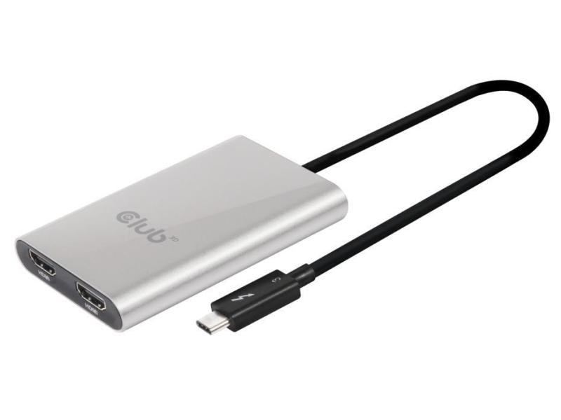 Club 3D Adapter CSV-1574 Thunderbolt 3 - HDMI Dual Monitor 4K 60Hz Thunderbolt 3 auf HDMI 2.0 Adapter