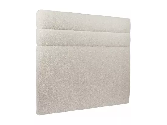 Tete de lit Lignes Bouclette Beige L 160 cm - Ep 10 cm rembourré