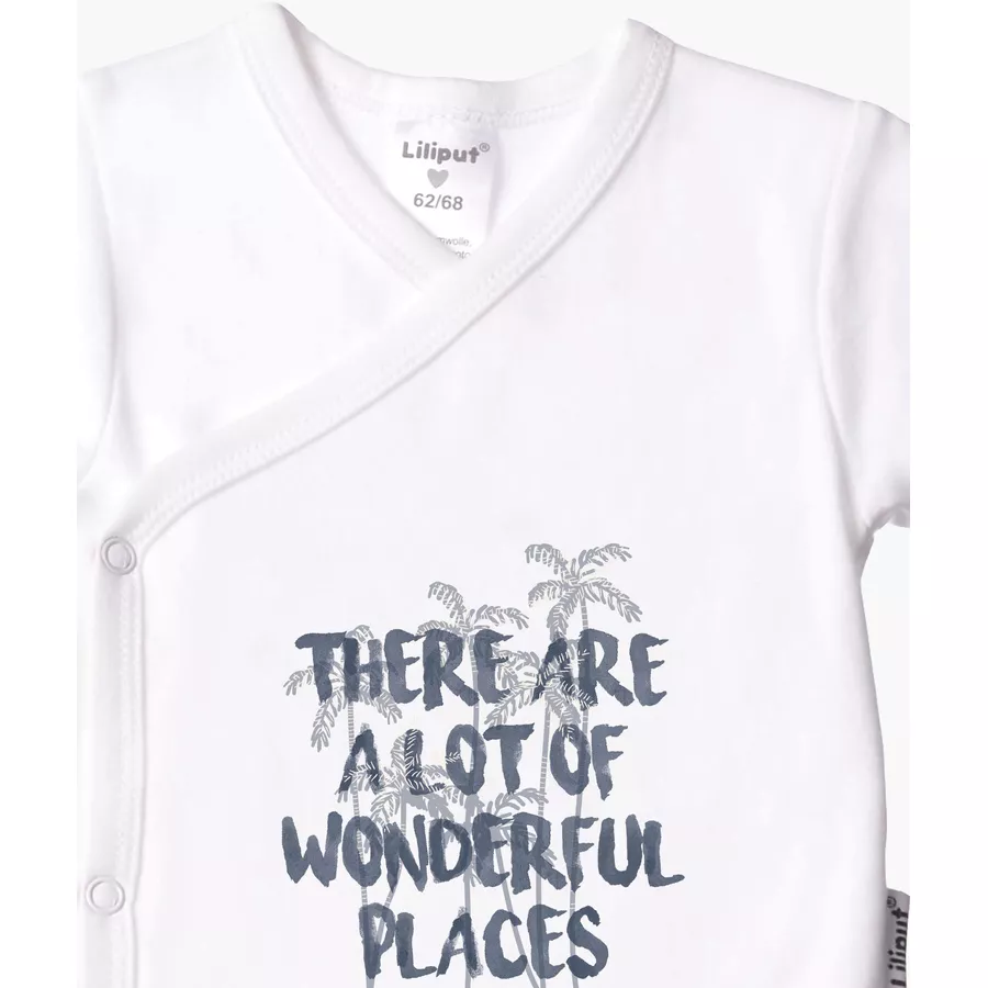 Liliput Kurzarm-Wickelbody 2er-Pack Wonderful Places weißhellblau