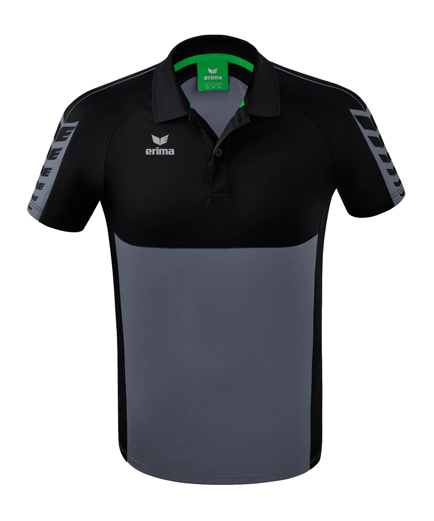 Erima Six Wings Poloshirt Grau Schwarz